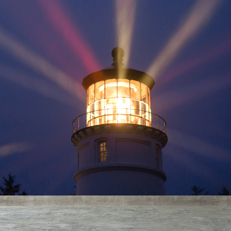 Extra Large Lighthouse Mural Light Color Non-Woven Wall Art for Home Decor, Personalised Clearhalo 'Wall Decor' 'Wall Mural' 1637560