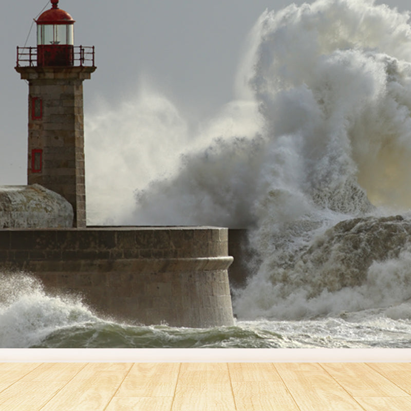 Stain Resistant Beacon Mural Decal Non-Woven Nautical Wall Decor for Girls Bedroom Clearhalo 'Wall Decor' 'Wall Mural' 1637594