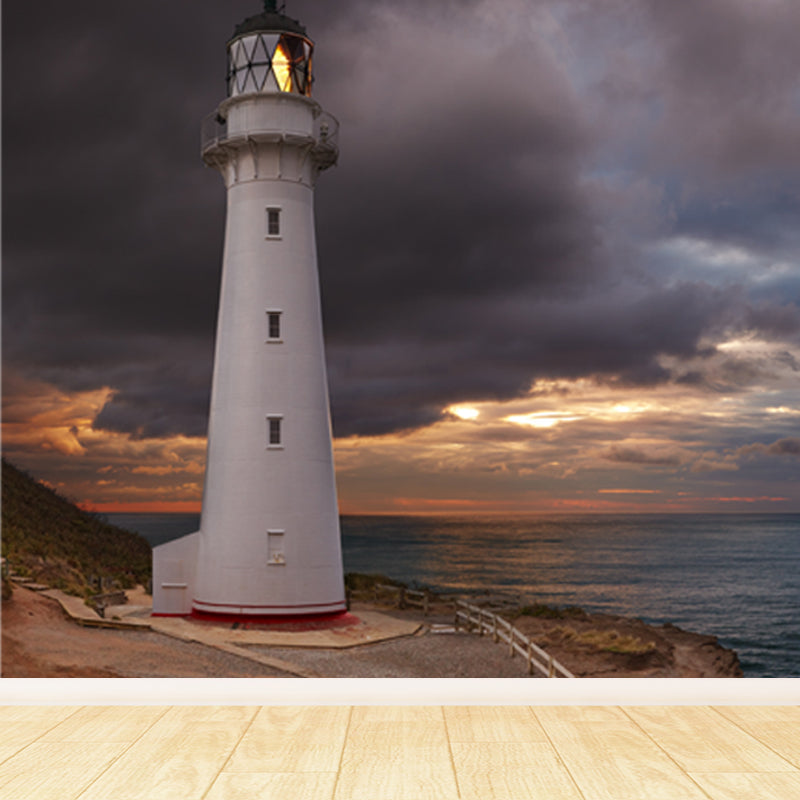 Stain Resistant Beacon Mural Decal Non-Woven Nautical Wall Decor for Girls Bedroom Clearhalo 'Wall Decor' 'Wall Mural' 1637605