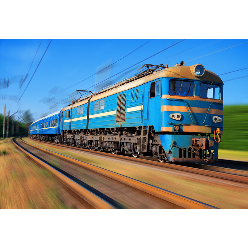 Light Color Train Mural Wallpaper Vehicle Industrial Stain Resistant Wall Covering Clearhalo 'Wall Decor' 'Wall Mural' 1637641