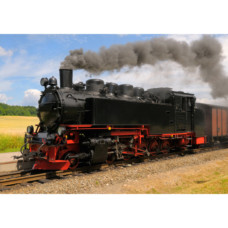 Light Color Train Mural Wallpaper Vehicle Industrial Stain Resistant Wall Covering Clearhalo 'Wall Decor' 'Wall Mural' 1637651