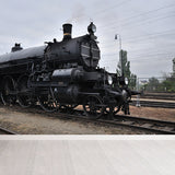 Train Printed Mural Decal Industrial Non-Woven Texture Wall Covering in Pastel Color Clearhalo 'Wall Decor' 'Wall Mural' 1637690