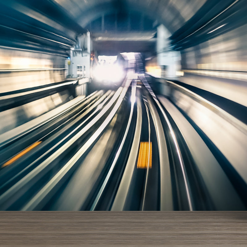 Stain-Proof 3D Effect Tunnel Mural Non-Woven Texture Novelty Wall Decor for Boys Room Clearhalo 'Wall Decor' 'Wall Mural' 1637799