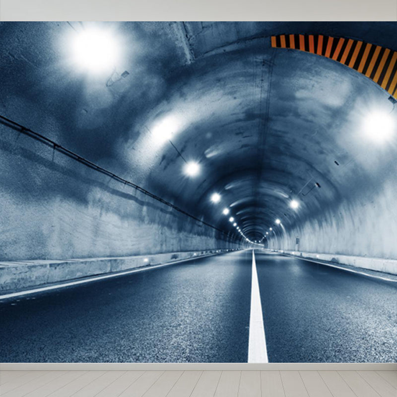 Photography Style 3D View Mural for Living Room, Dark Color, Custom Size Available Clearhalo 'Wall Decor' 'Wall Mural' 1637824