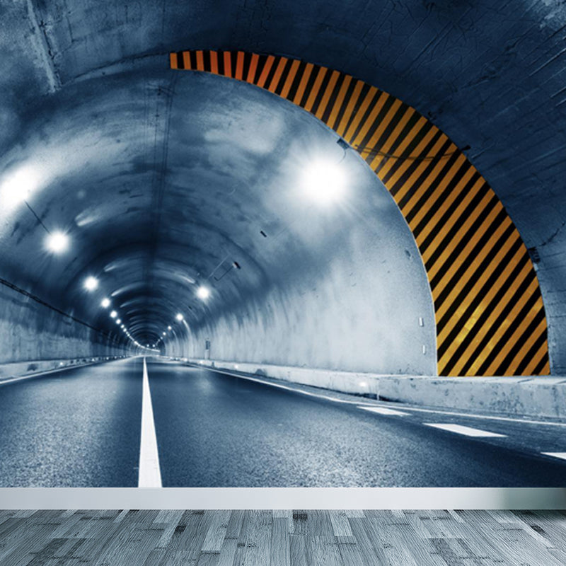 Photography Style 3D View Mural for Living Room, Dark Color, Custom Size Available Clearhalo 'Wall Decor' 'Wall Mural' 1637825