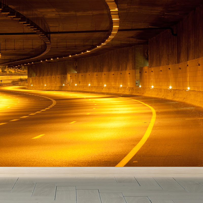 Giant Creative Wall Mural in Dark Color 3D Space Extension Wall Decor, Personalise Clearhalo 'Wall Decor' 'Wall Mural' 1637835