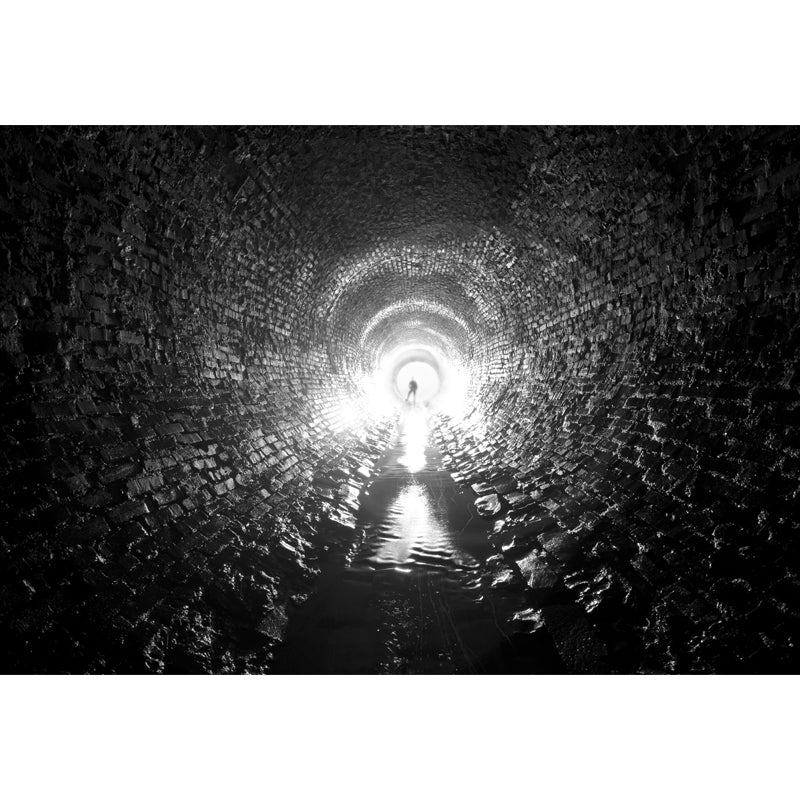 Giant Creative Wall Mural in Dark Color 3D Space Extension Wall Decor, Personalise Clearhalo 'Wall Decor' 'Wall Mural' 1637851