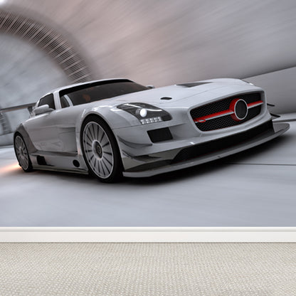 Full Size Photography Creative Mural Decal with Three-Dimensional Space in Dark Color Grey Clearhalo 'Wall Decor' 'Wall Mural' 1637853