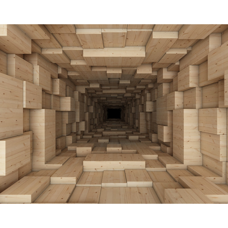 Full Size Photography Creative Mural Decal with Three-Dimensional Space in Dark Color Clearhalo 'Wall Decor' 'Wall Mural' 1637861