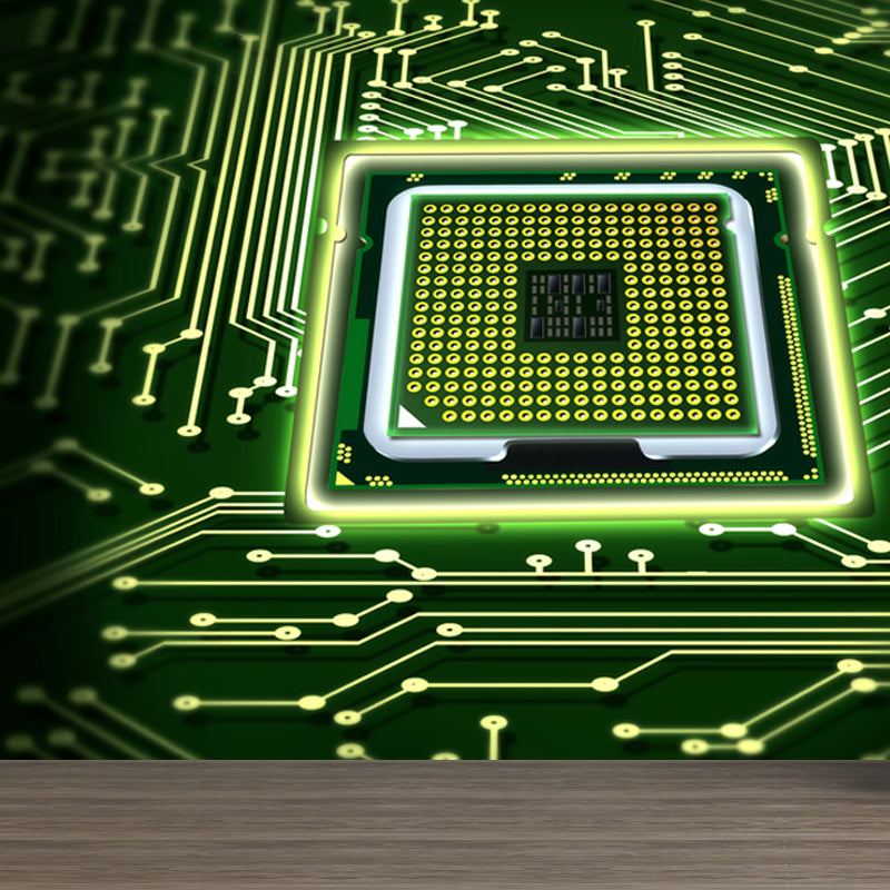 Illustration Style Abstract Mural Decal for Girls Bedroom, Dark Color, Custom Printed Clearhalo 'Wall Decor' 'Wall Mural' 1637944