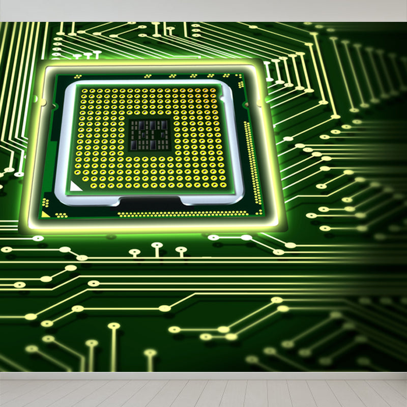 Illustration Style Abstract Mural Decal for Girls Bedroom, Dark Color, Custom Printed Clearhalo 'Wall Decor' 'Wall Mural' 1637945