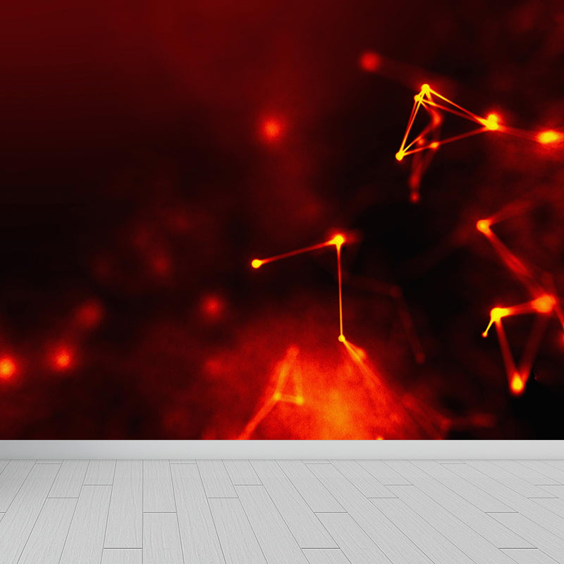 Extra Large Abstract Mural Dark Color Non-Woven Wall Art for Indoor Decor, Custom Crimson Clearhalo 'Wall Decor' 'Wall Mural' 1637953