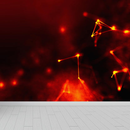 Extra Large Abstract Mural Dark Color Non-Woven Wall Art for Indoor Decor, Custom Crimson Clearhalo 'Wall Decor' 'Wall Mural' 1637953