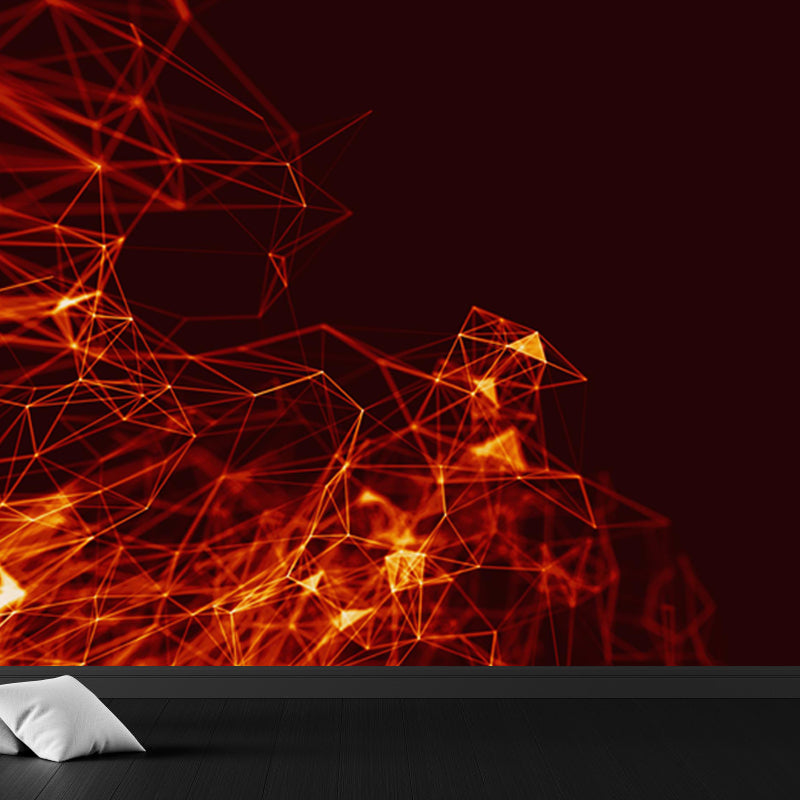 Extra Large Abstract Mural Dark Color Non-Woven Wall Art for Indoor Decor, Custom Black Clearhalo 'Wall Decor' 'Wall Mural' 1637958