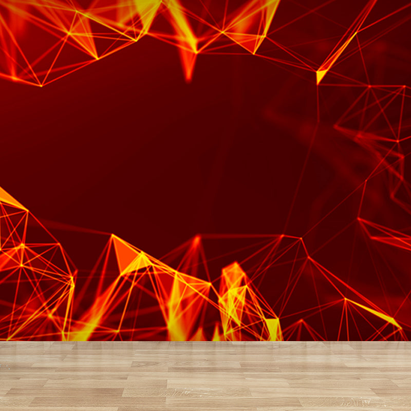 Extra Large Abstract Mural Dark Color Non-Woven Wall Art for Indoor Decor, Custom Red Clearhalo 'Wall Decor' 'Wall Mural' 1637963