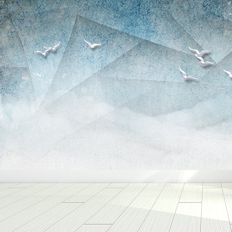 Geometric Mural Wallpaper Modern Non-Woven Texture Wall Covering in Pastel Color Clearhalo 'Wall Decor' 'Wall Mural' 1637974