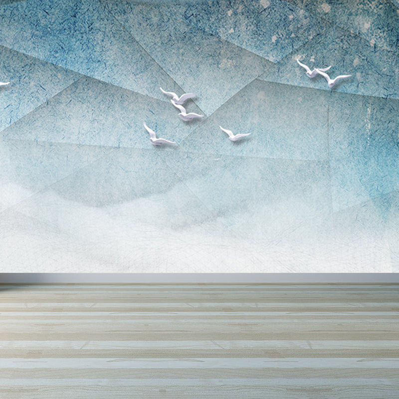 Geometric Mural Wallpaper Modern Non-Woven Texture Wall Covering in Pastel Color Clearhalo 'Wall Decor' 'Wall Mural' 1637975