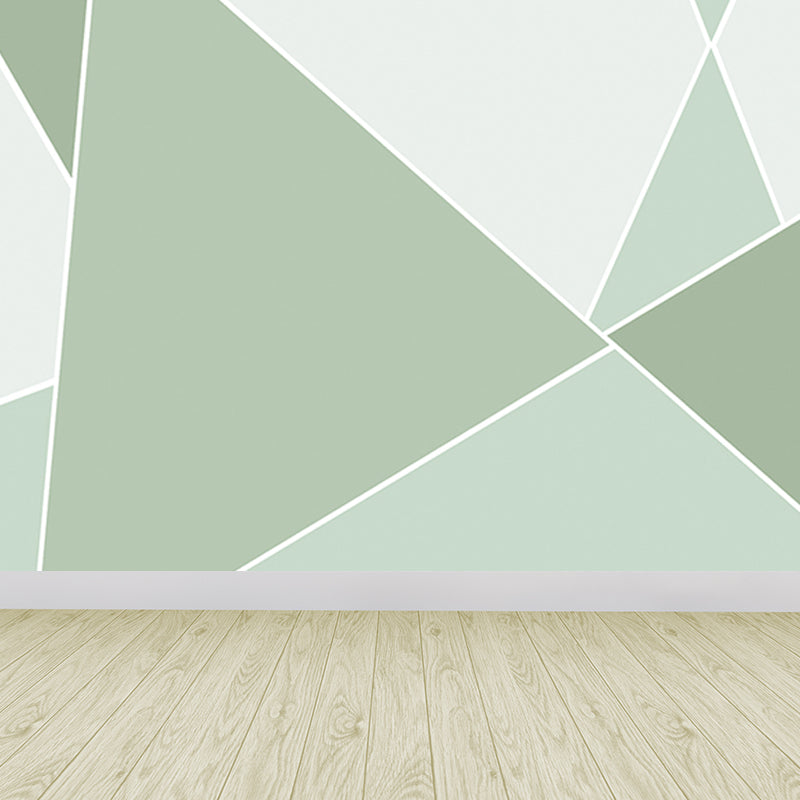 Stacked Triangle Pattern Wall Mural Contemporary Non-Woven Material Wall Covering Clearhalo 'Wall Decor' 'Wall Mural' 1638005
