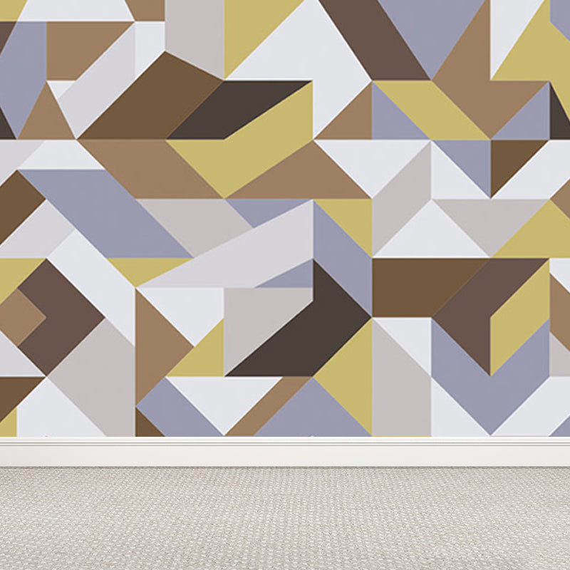 Geometry Mural Decal Modern Decorative Dining Room Wall Decor, Custom Size Available Clearhalo 'Wall Decor' 'Wall Mural' 1638020