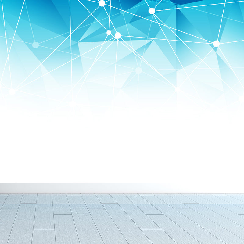 Graphic Mural Wallpaper Pastel Color Contemporary Wall Covering for Girls Bedroom Dark Blue Clearhalo 'Wall Decor' 'Wall Mural' 1638028