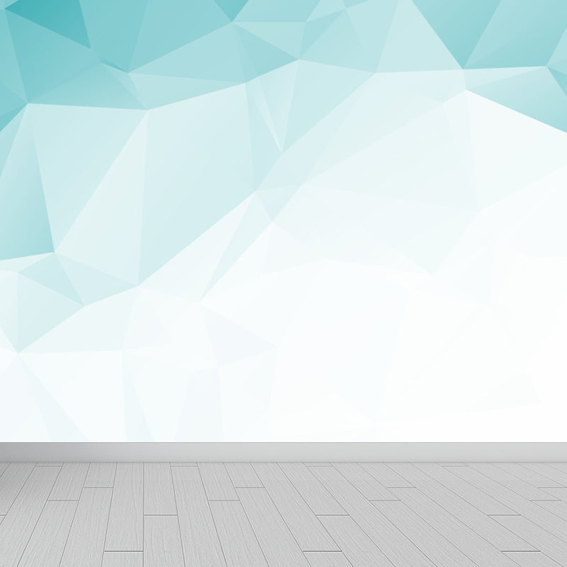 Graphic Mural Wallpaper Pastel Color Contemporary Wall Covering for Girls Bedroom Light Blue Clearhalo 'Wall Decor' 'Wall Mural' 1638033