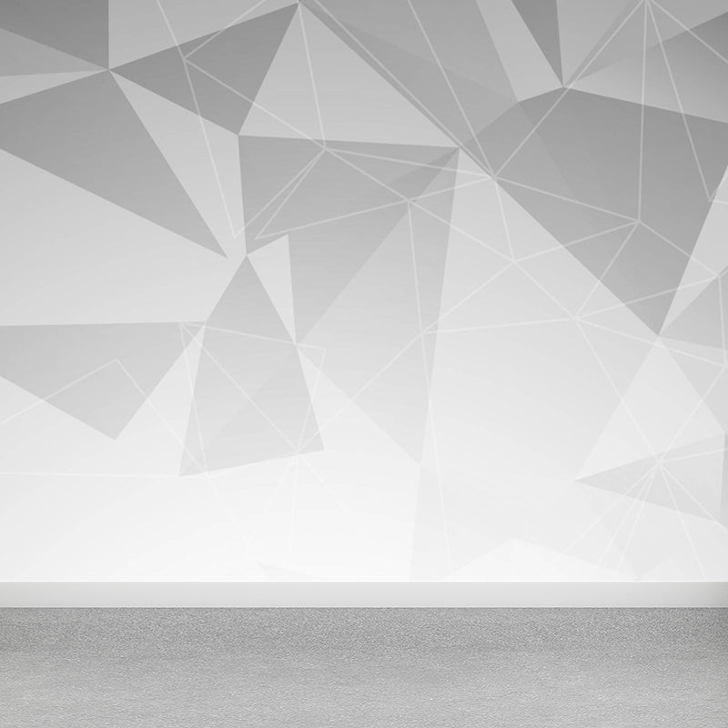 Graphic Mural Wallpaper Pastel Color Contemporary Wall Covering for Girls Bedroom Grey Clearhalo 'Wall Decor' 'Wall Mural' 1638043