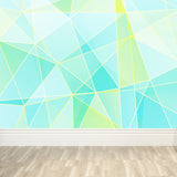 Soft Color Modern Mural Decal Huge Diamond Pattern Wall Covering for Living Room