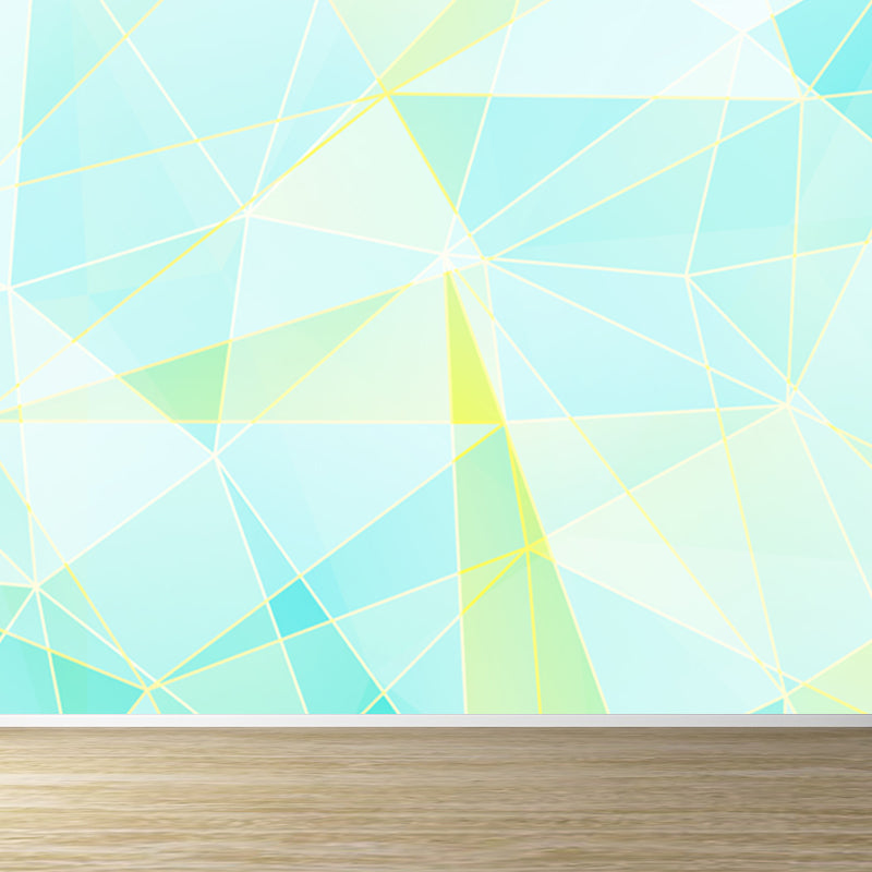 Soft Color Modern Mural Decal Huge Diamond Pattern Wall Covering for Living Room Clearhalo 'Wall Decor' 'Wall Mural' 1638065