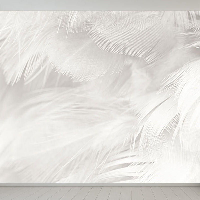 Bird Feather Mural Wallpaper Modern Decorative Kitchen Wall Art, Custom Size Available Clearhalo 'Wall Decor' 'Wall Mural' 1638089