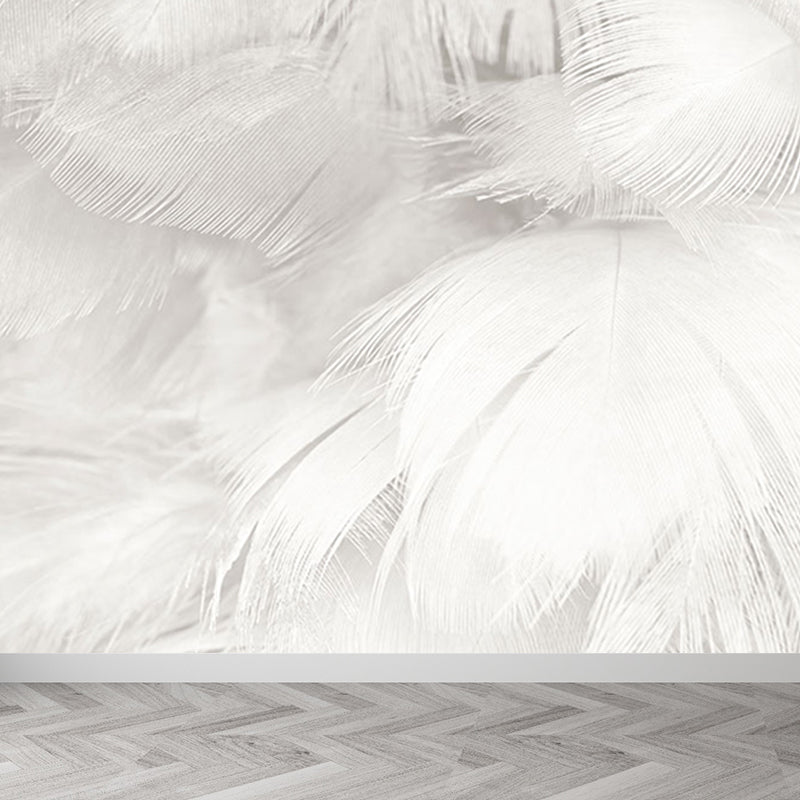 Bird Feather Mural Wallpaper Modern Decorative Kitchen Wall Art, Custom Size Available Clearhalo 'Wall Decor' 'Wall Mural' 1638090