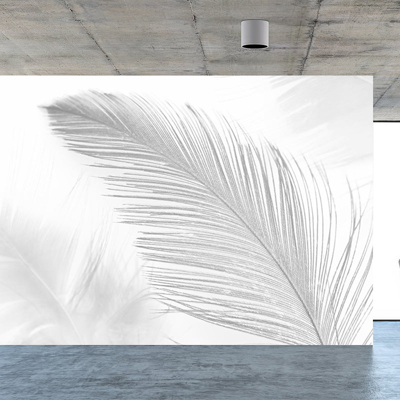 Bird Feather Mural Wallpaper Modern Decorative Kitchen Wall Art, Custom Size Available Clearhalo 'Wall Decor' 'Wall Mural' 1638095