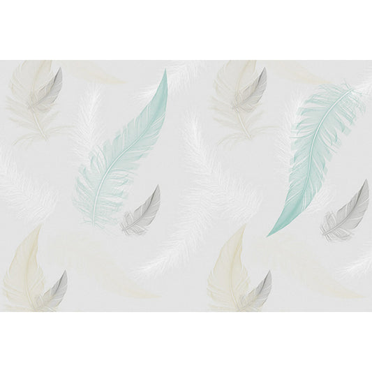 Bird Feather Mural Wallpaper Modern Decorative Kitchen Wall Art, Custom Size Available