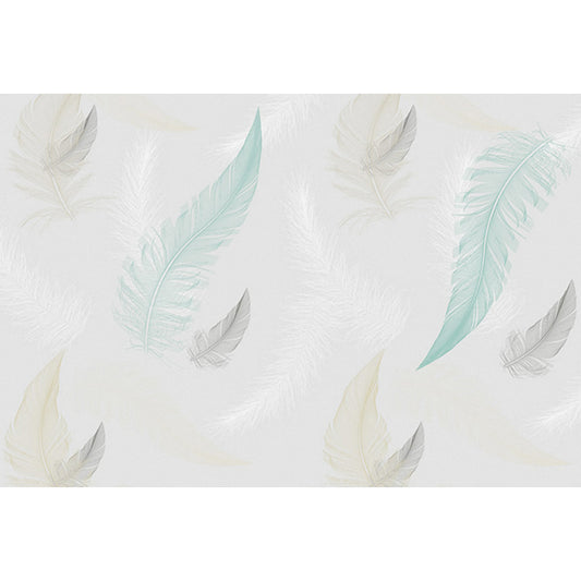 Bird Feather Mural Wallpaper Modern Decorative Kitchen Wall Art, Custom Size Available Clearhalo 'Wall Decor' 'Wall Mural' 1638106