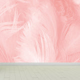 Full Size Illustration Modern Mural Wallpaper with Bird Feathers in Pastel Color Clearhalo 'Wall Decor' 'Wall Mural' 1638125