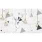 Peaceable Reindeer Mural Wallpaper Soft Color Modern Wall Covering for Living Room Clearhalo 'Wall Decor' 'Wall Mural' 1638246