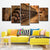 Modern Stacked Wine Barrels Art Print Brown Multi-Piece Wall Decoration for Kitchen Brown Clearhalo 'Art Gallery' 'Canvas Art' 'Contemporary Art Gallery' 'Modern' Arts' 1638310