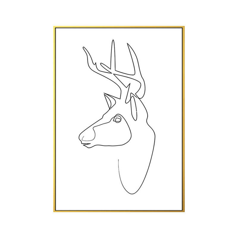 Dancing Girl Charcoal Drawings Painting Scandinavian Style Canvas Wall Art Decor Clearhalo 'Arts' 'Canvas Art' 1638404