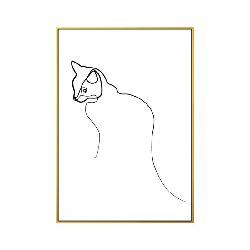 Dancing Girl Charcoal Drawings Painting Scandinavian Style Canvas Wall Art Decor Clearhalo 'Arts' 'Canvas Art' 1638411