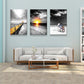 Tropix Beach Seascape Wall Art Set Grey and Yellow Textured Canvas for House Interior Clearhalo 'Art Gallery' 'Canvas Art' 'Coastal Art Gallery' 'Nautical' Arts' 1638417