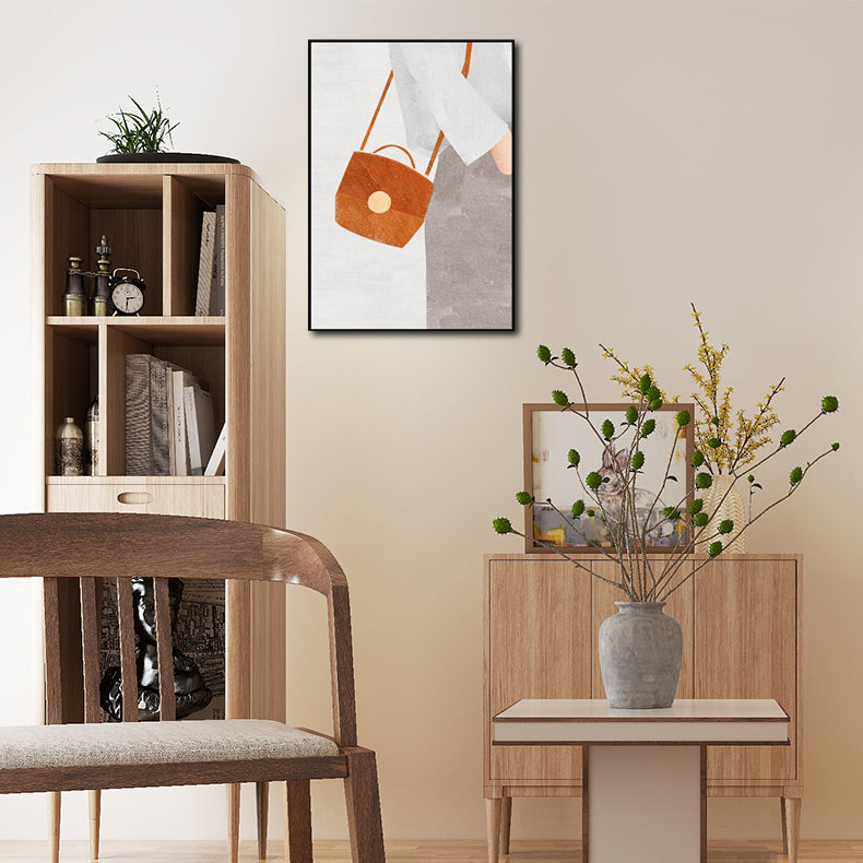 Canvas Textured Wall Art Nordic Fashion Figure Wall Decor in Soft Color for Home Brown Clearhalo 'Arts' 'Canvas Art' 1638471