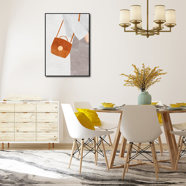 Canvas Textured Wall Art Nordic Fashion Figure Wall Decor in Soft Color for Home Clearhalo 'Arts' 'Canvas Art' 1638472