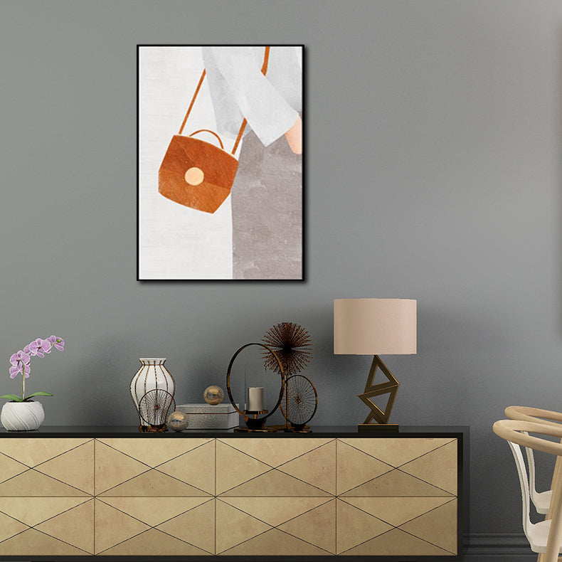 Canvas Textured Wall Art Nordic Fashion Figure Wall Decor in Soft Color for Home Clearhalo 'Arts' 'Canvas Art' 1638473