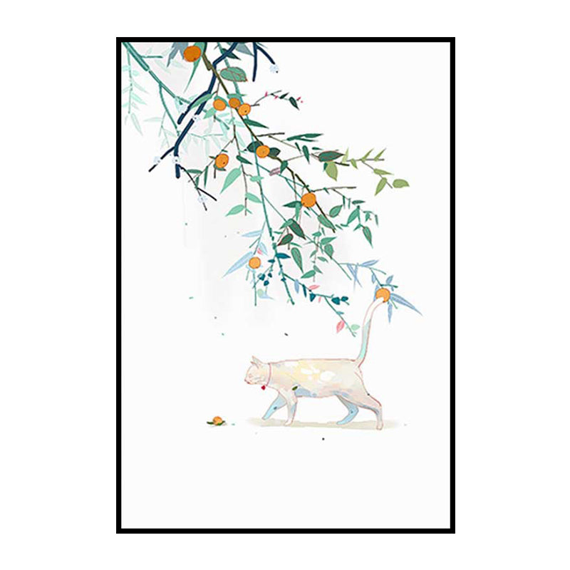 Farmhouse Plant Painting Canvas Print White Textured Wall Art Decor for Dining Room Clearhalo 'Art Gallery' 'Canvas Art' 'Country Art Gallery' 'French Country' 'Rustic' Arts' 1638586