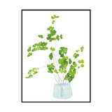 Farmhouse Plant Painting Canvas Print White Textured Wall Art Decor for Dining Room Clearhalo 'Art Gallery' 'Canvas Art' 'Country Art Gallery' 'French Country' 'Rustic' Arts' 1638593