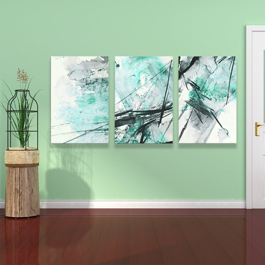Watercolor Canvas Art for Living Room Abstract Wall Decor in Pastel Color, Multi-Piece Clearhalo 'Art Gallery' 'Canvas Art' 'Traditional' Arts' 1638599