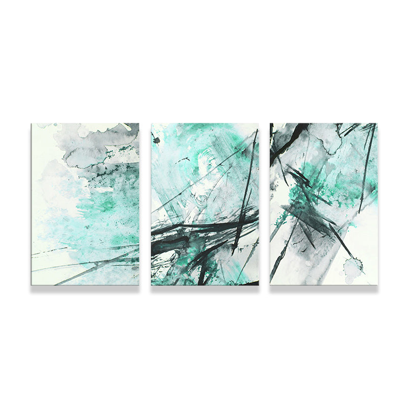 Watercolor Canvas Art for Living Room Abstract Wall Decor in Pastel Color, Multi-Piece Clearhalo 'Art Gallery' 'Canvas Art' 'Traditional' Arts' 1638600