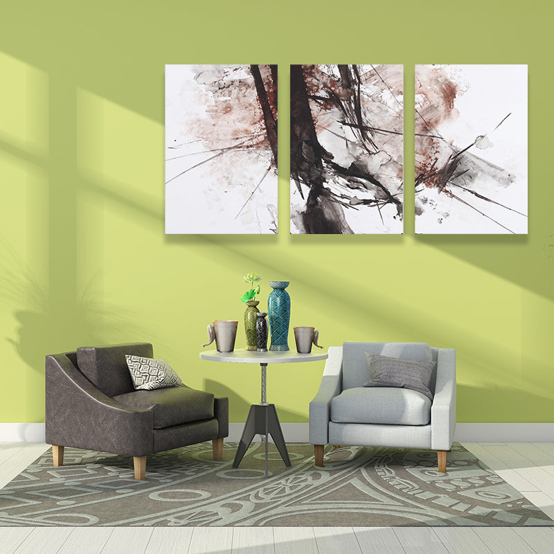 Watercolor Canvas Art for Living Room Abstract Wall Decor in Pastel Color, Multi-Piece Clearhalo 'Art Gallery' 'Canvas Art' 'Traditional' Arts' 1638605