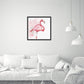 Tropical Flamingo Canvas Print in Pink Living Room Wall Art Decor, Textured Surface Clearhalo 'Art Gallery' 'Canvas Art' 'Kids' Arts' 1638627