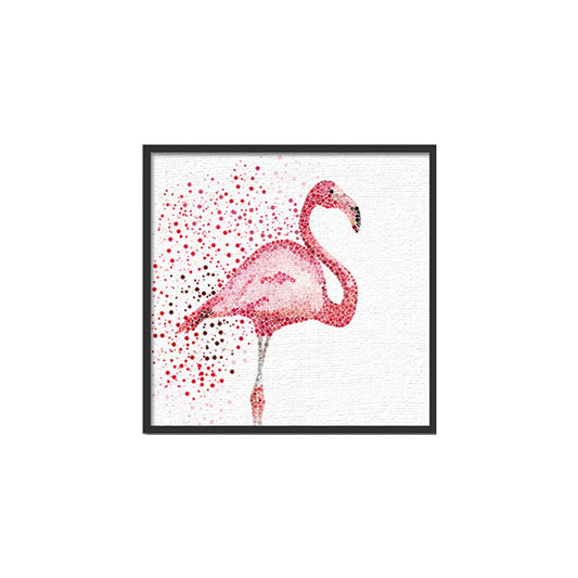 Tropical Flamingo Canvas Print in Pink Living Room Wall Art Decor, Textured Surface Clearhalo 'Art Gallery' 'Canvas Art' 'Kids' Arts' 1638628