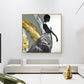Woman Figure Canvas Modern Style Textured Girls Bedroom Wall Art Print in Dark Color Clearhalo 'Arts' 'Canvas Art' 1638712